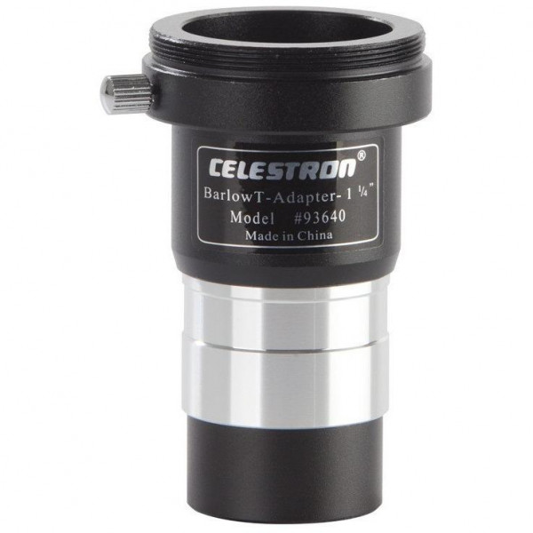 Celestron 1.25" universal Barlow lens and T-adapter